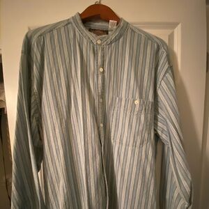 Greatland Apparel - Vintage 1990’s collarless western shirt.